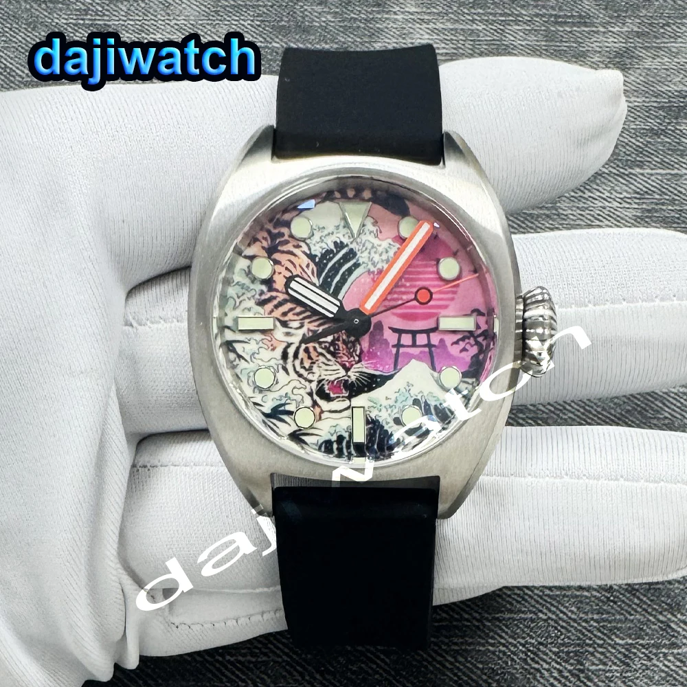 

Корпус часов из сапфирового стекла, 36 мм, светящийся циферблат и стрелки, мужские часы, подходят для механических часов с механизмом NH35