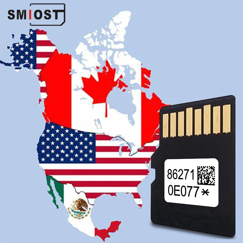 Latest Maps Update Navigation 2025 for USA CAN MEX Car GPS Card for Toyota 4Runer Navi Camry Corolla GPS SD Memory 86271-0E077