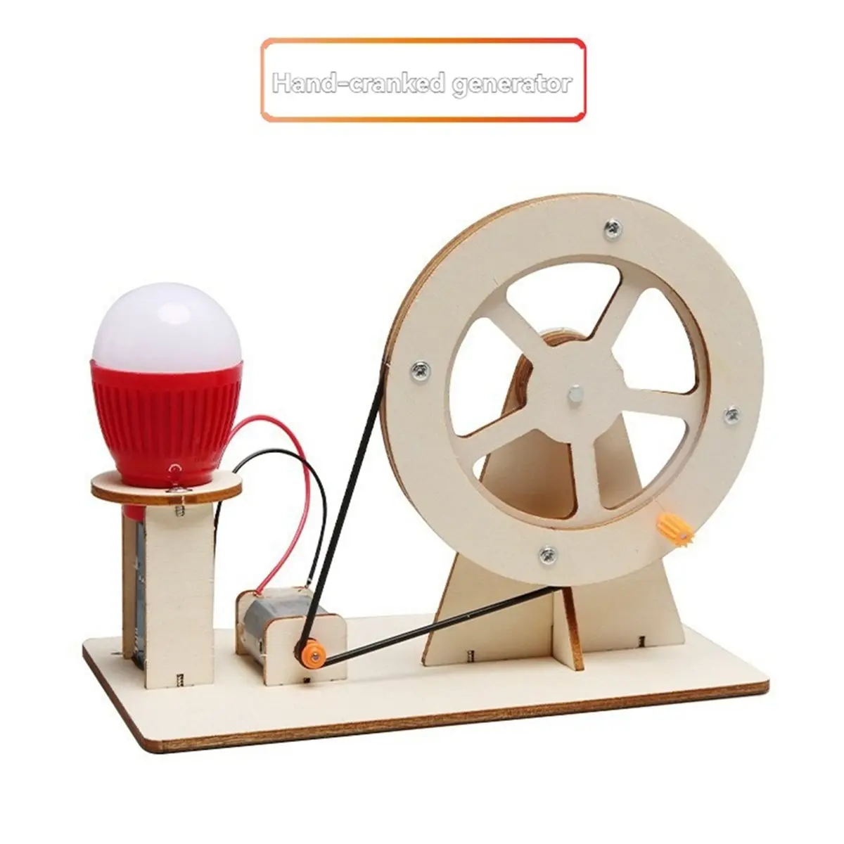 HITL DIY Hand-Cranked Generator Kit Student Science and Technology DIY Kits Handmade Diy Material Pack Experimental Kit