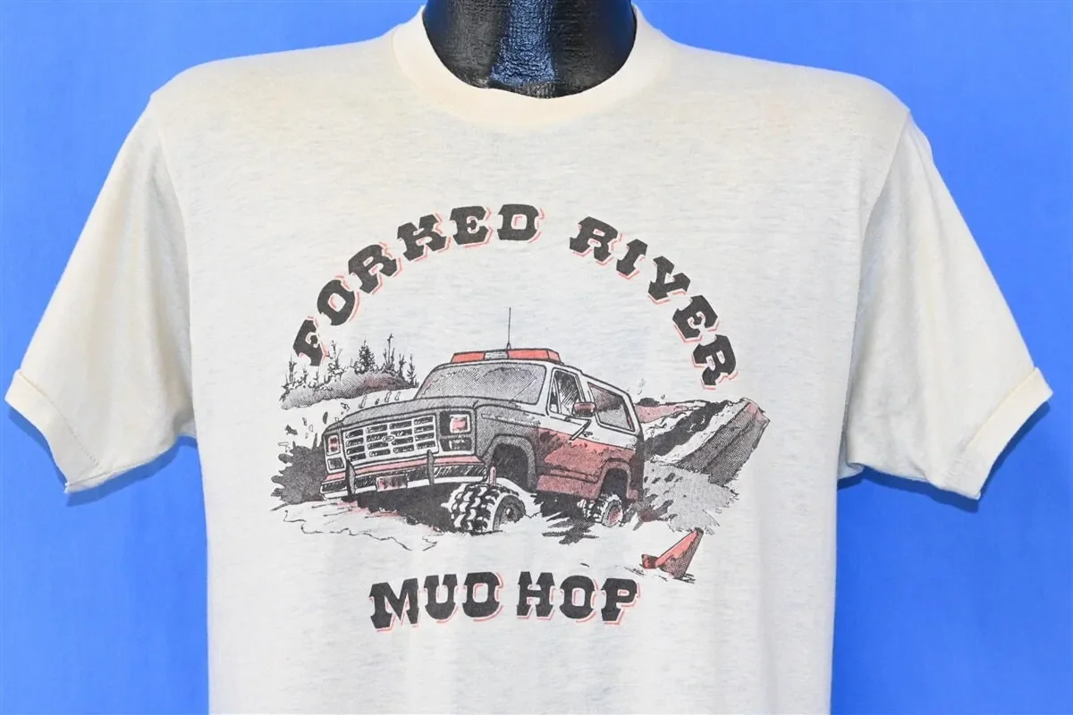 80s Forked River Mud Hop Off Road Truck New Jersey Wheeling T Shirt Medium