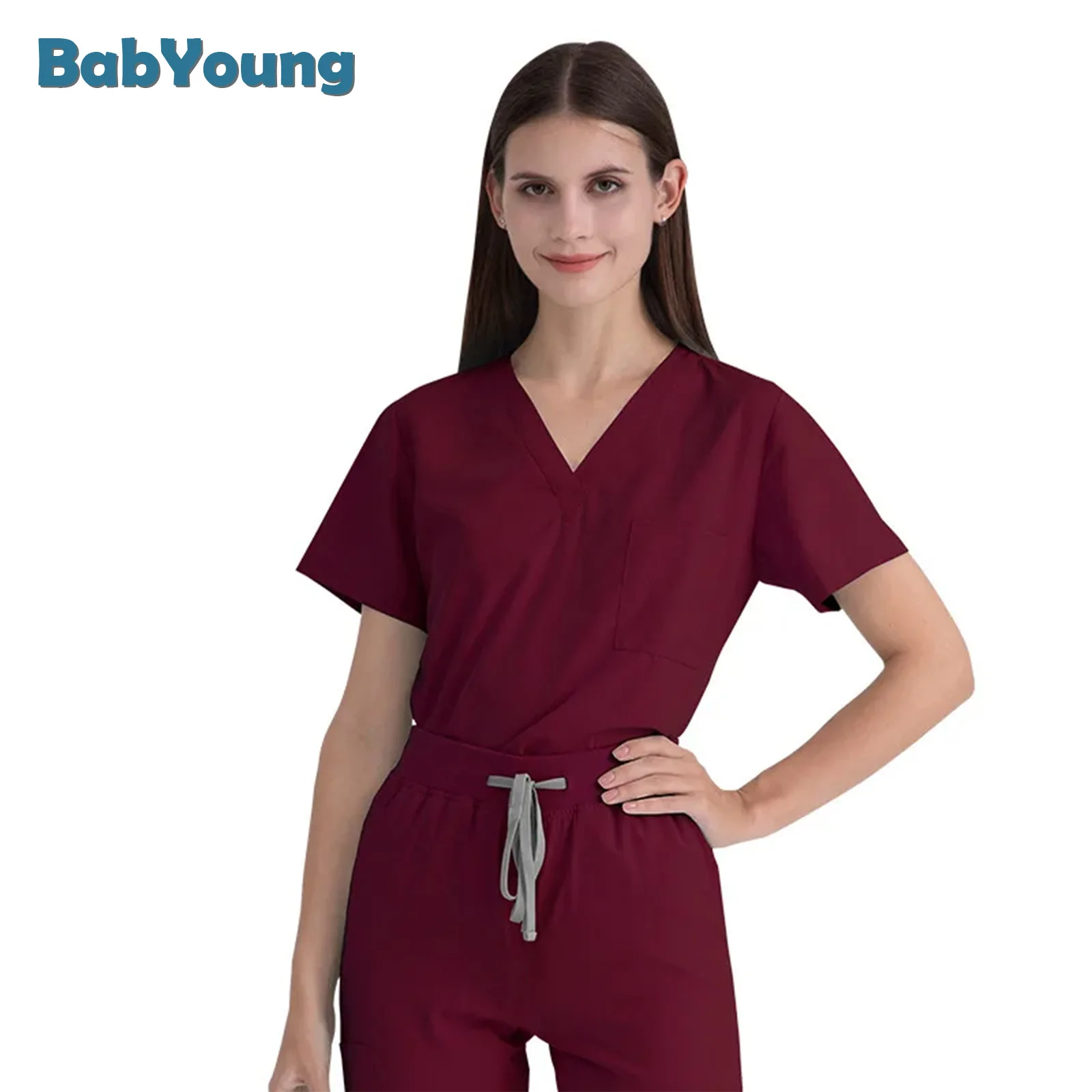 Multicolor Unisex Short Sleeved Pharmacy Nurse Uniform Hospital Doctor Workwear Oral Dental Surgery Uniforms Medical Scrubs Sets