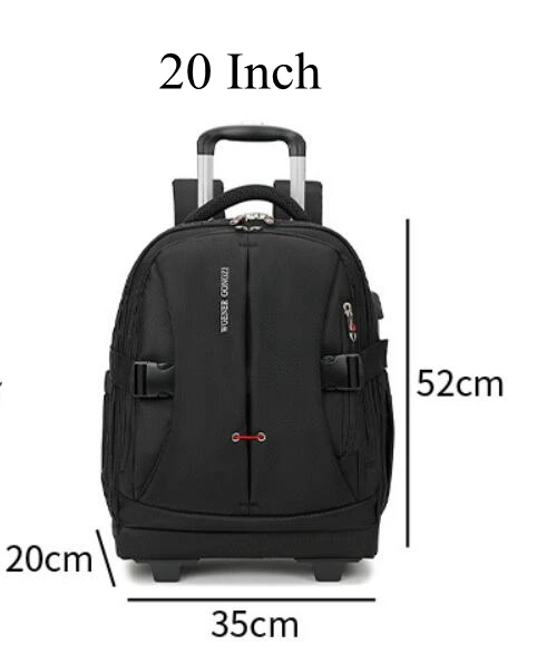 Brand Travel Trolley Bags For Men 20 Inch Rolling Luggage Backpack Wheeled Backpack Men Business Carry On Hand Luggage Bags