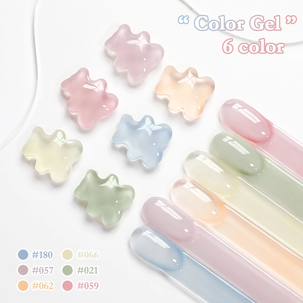 كريم XEIJAYI الشفاف 6 قطع/مجموعة - ضروري للأظافر الطبيعية المتدرجة! نسيج كريمي عالي التشبع