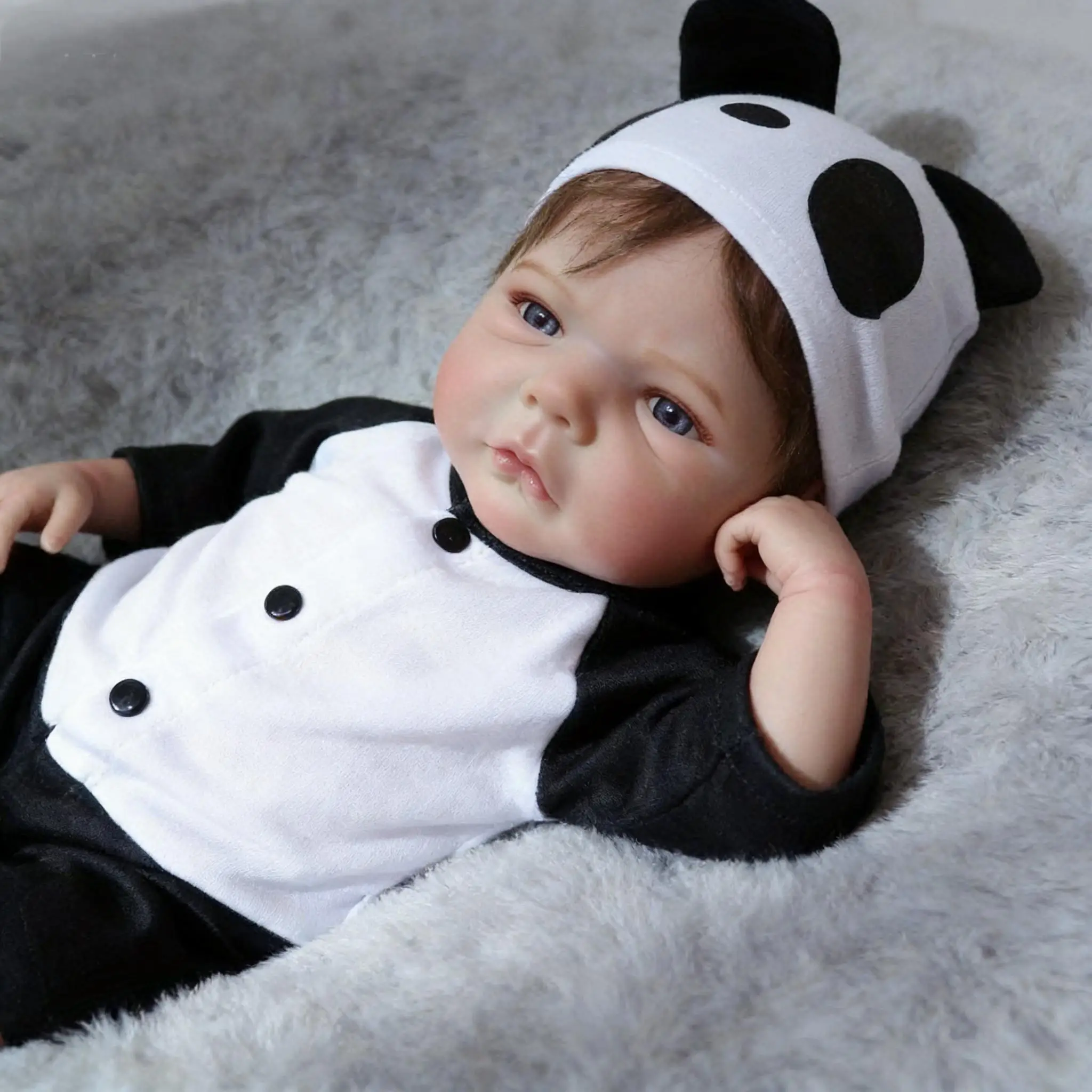 دمى أطفال واقعية بطول 18 بوصة - تشبه المواليد الجدد، جسم ناعم وثقيل، دمية حقيقية قابلة للوضعيات - هدية للأطفال من عمر 3 سنوات فما فوق