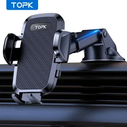 TOPK Car Phone Holder Phone Holder Car Suction Dashboard Windshield Mount 360 Adjustable for All IPhone