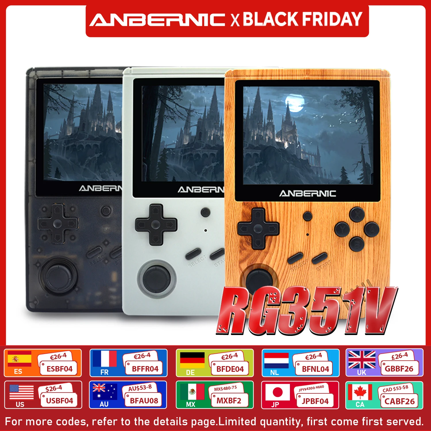 

ANBERNIC новые ретро-игры RG351V, встроенный 16G RK3326 с открытым исходным кодом, 3,5 дюйма, 640*480, портативная игровая консоль, эмулятор для детей, подарок