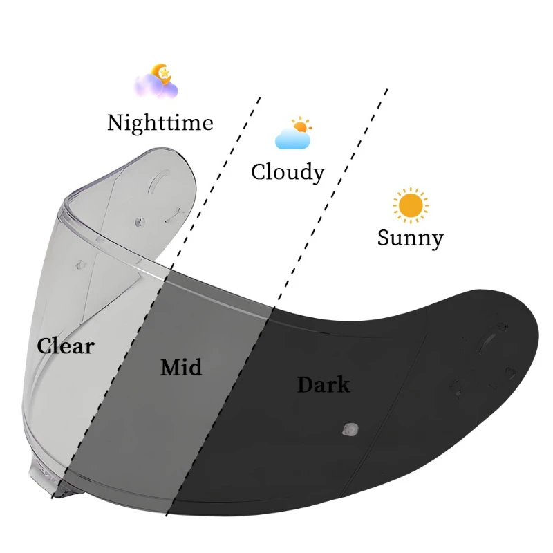 For Anti‑UV Photochromic Helmet Lens  NEOTEC 3 & CNS‑3C, Windproof Replacement Visor, Clear‑to‑Dark Shield for Motorbike Riding