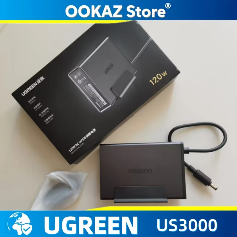 UGREEN US3000 UPS Uninterruptible Power Supply 12000mAh 120W Power Backup for NAS Private Cloud Router Modem Seamless Switch