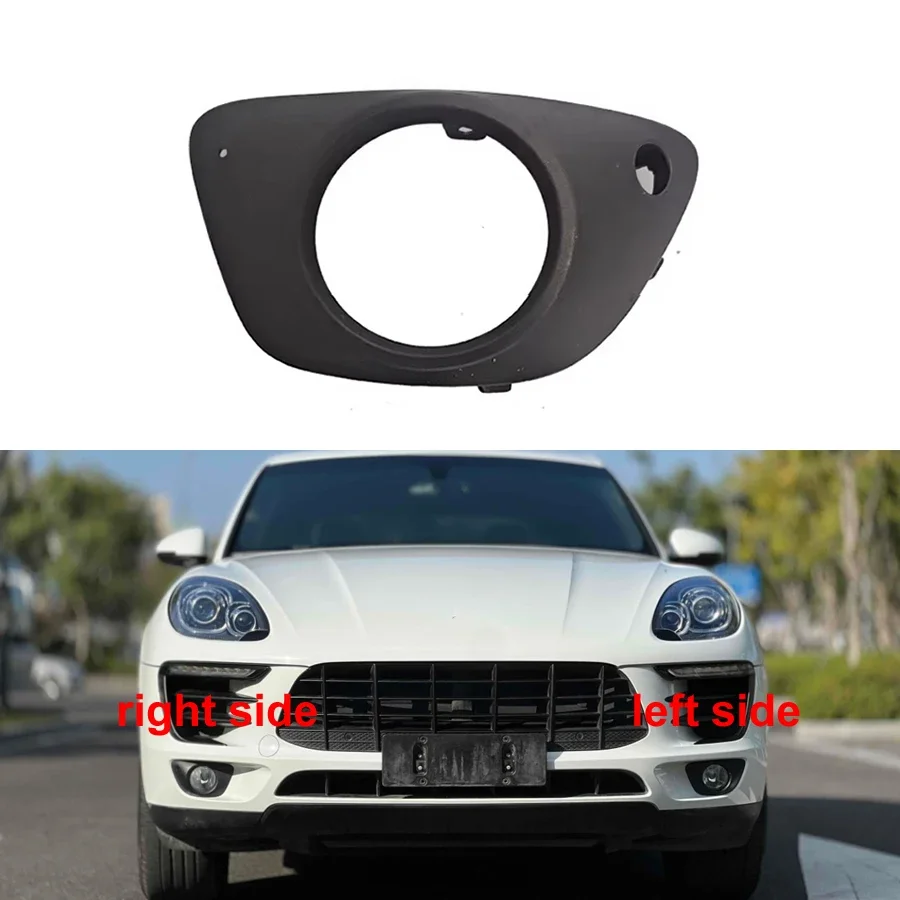 

Для Porsche Macan 2014 2015 2016 2017, автомобильные аксессуары, крышка противотуманных фар, передний нижний бампер, вентиляционная решетка, противотуманная фара, рамка