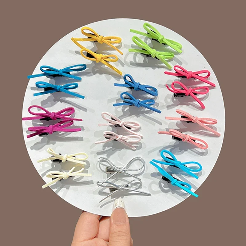 

10pcs Children's Hair Clip Sweet and Cute Hair Accessories Ins Style Summer Dopamine Bow Hair Clip Hairpins Kids Accessories