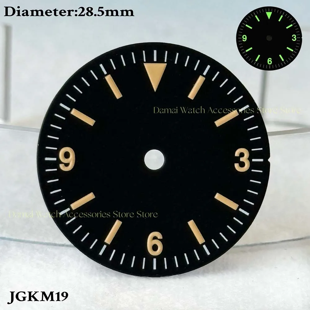 

28.5mm NHdial35dial no logo retro green glow in the dark customized dial watch accessories watch module