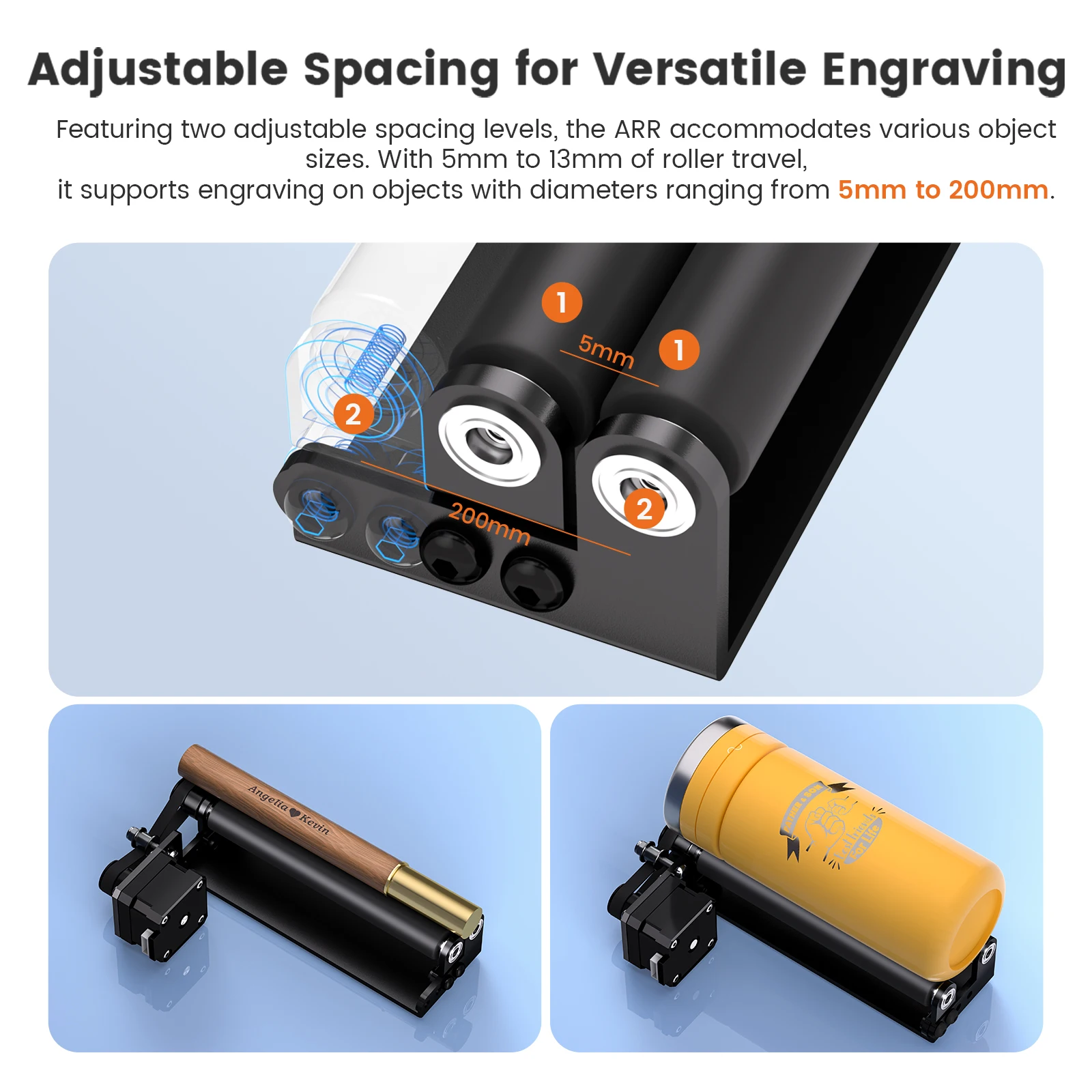 

Лазерный гравер AlgoLaser ARR2.0 с вращающимся роликом для стеклянных и стальных стаканов, бутылок. Дополнительные аксессуары и запчасти.