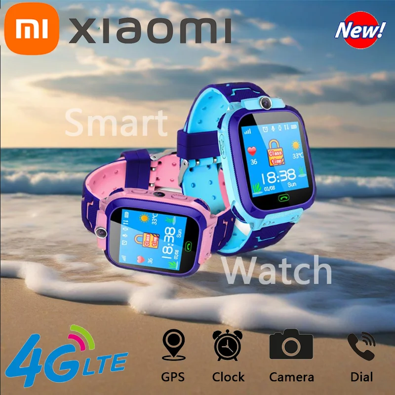 Xiaomi 4g Kids Smart Watch Mini Kids Phone With Call Sos Camera 3 In 1 Cartoon Watch Girl Boy Birthday Christmas Gift 2025new