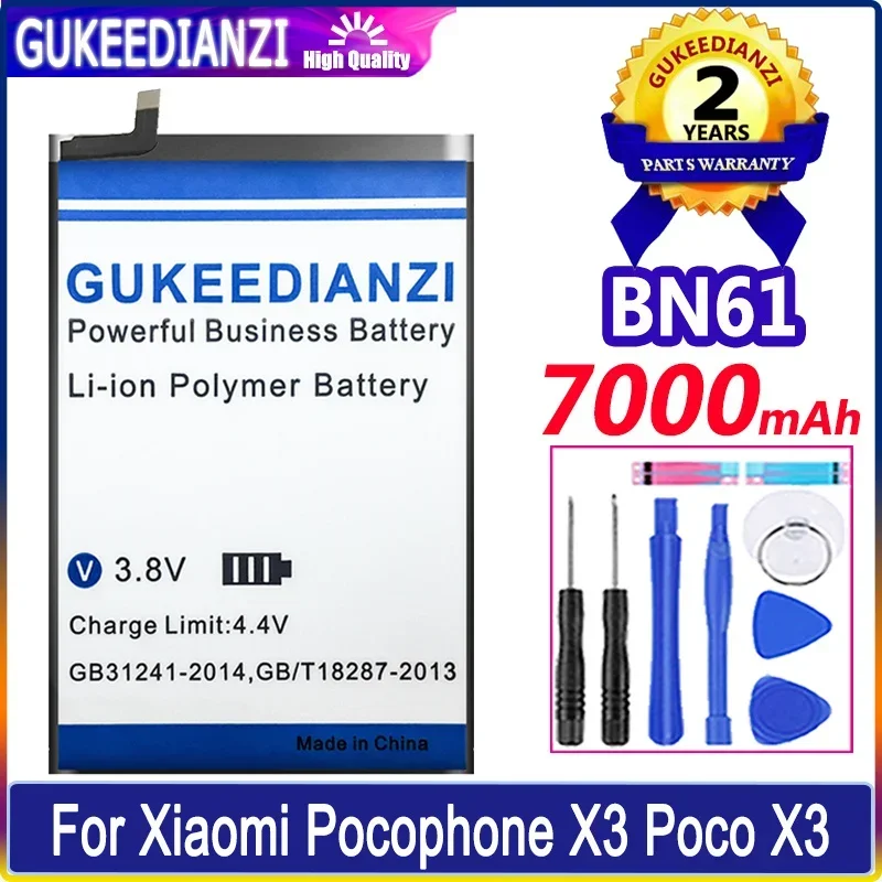 GUKEEDIANZI Battery BN57 BN61 For Xiaomi Pocophone X3 Poco X3 X 3/X3 Pro X3Pro Batteries