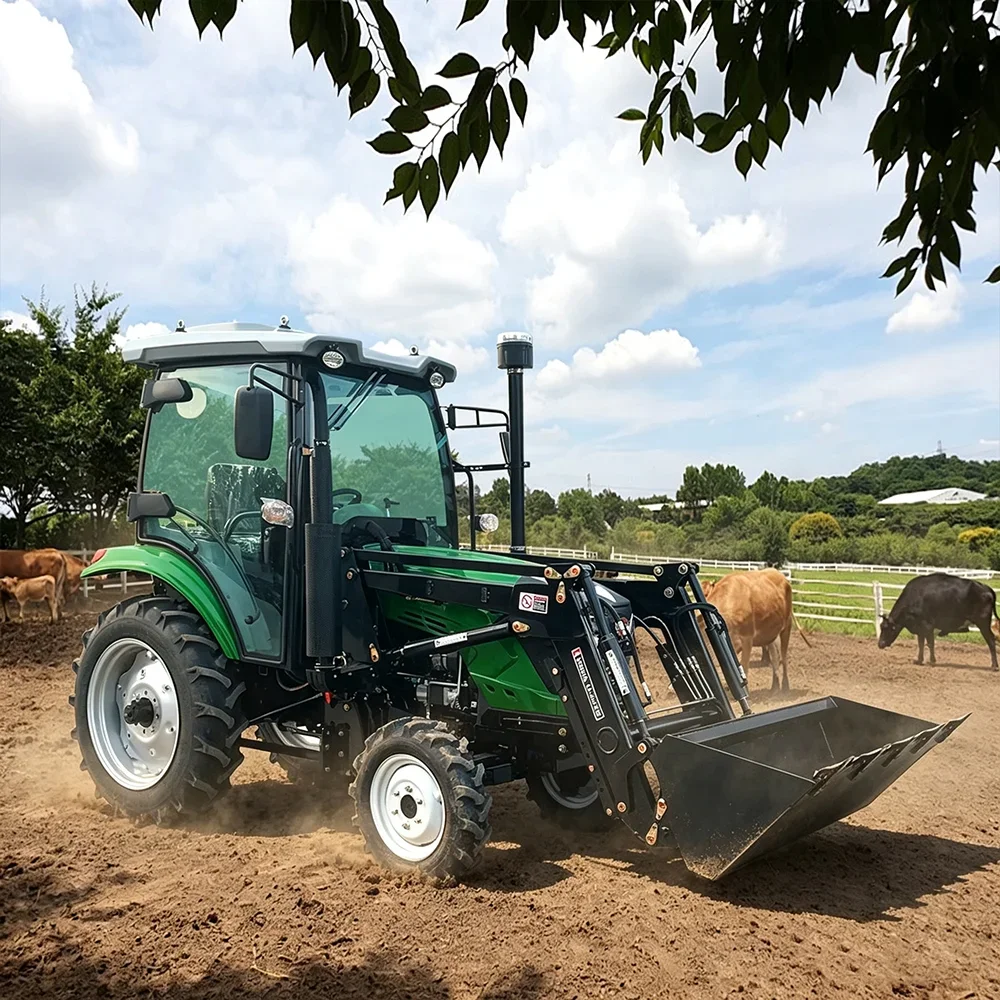Durable 120HP 4x4 Wheeled Farm Tractor with AC Cabin Strong Hydraulic System and High Lifting for Modern Agricultural Plowing