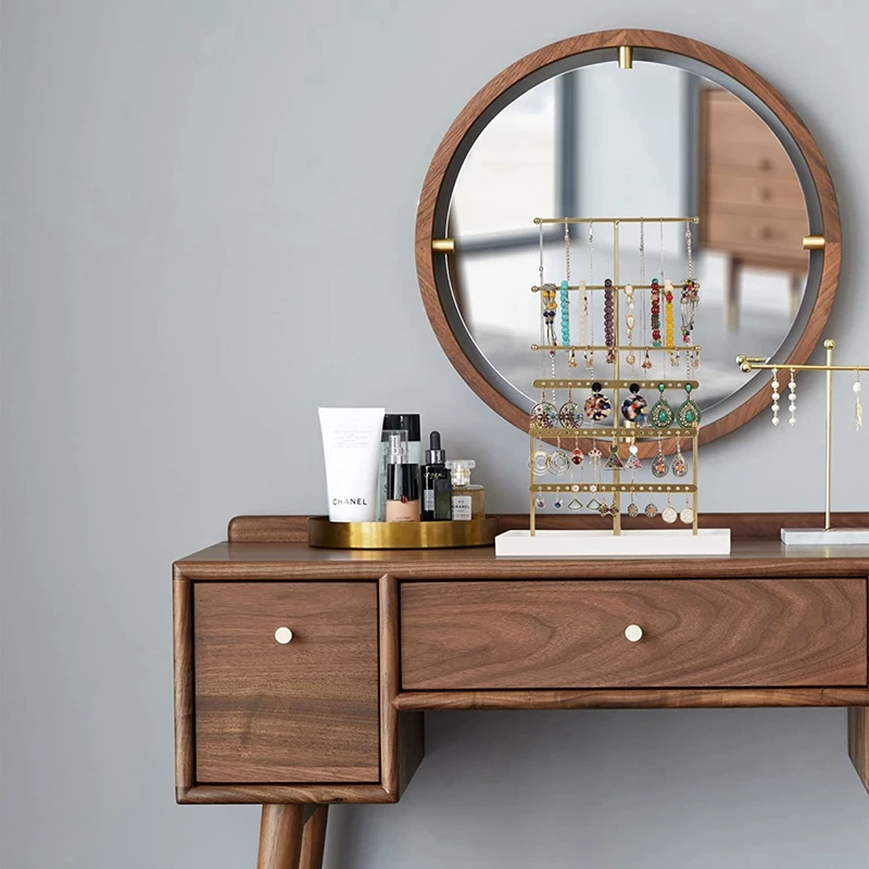 ที่ใส่เครื่องประดับแบบตั้งโต๊ะในกล่องเครื่องประดับ6ชั้นเครื่องประดับชั้นวางต้นไม้พร้อมถาดสำหรับต่างหูสร้อยคอสร้อยข้อมือ