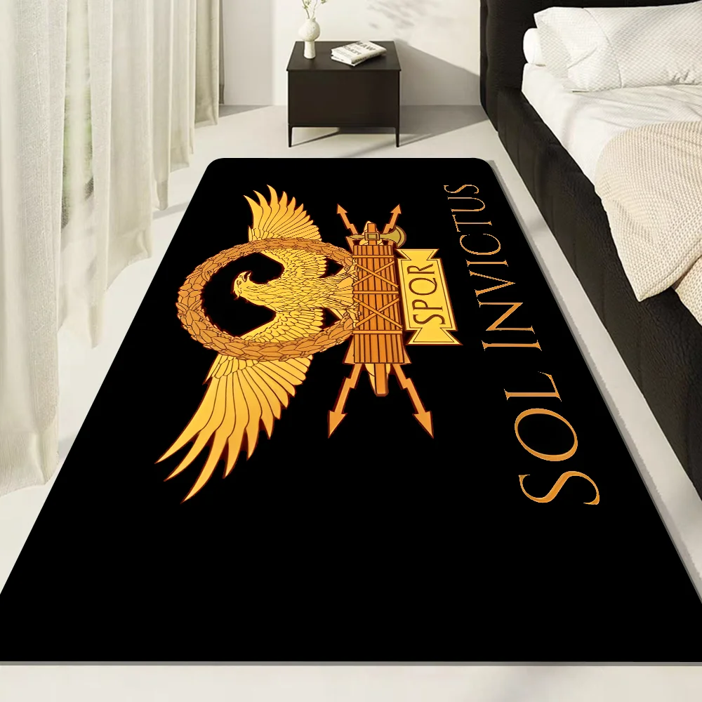 Roman SPQR printed Hallway Carpet Non-Slip Laundry Room Mat Laundry Decor Balcony Child Living Room Bedside Area Rugs