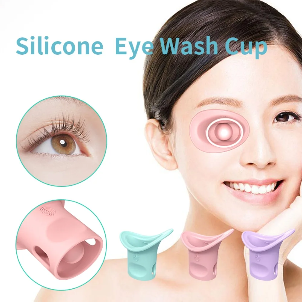 Soft Eye Wash Cups Easy to use Eye Bath Cup Resuable Bath Eyewash Cups Silicone Eyes Cleaner Men