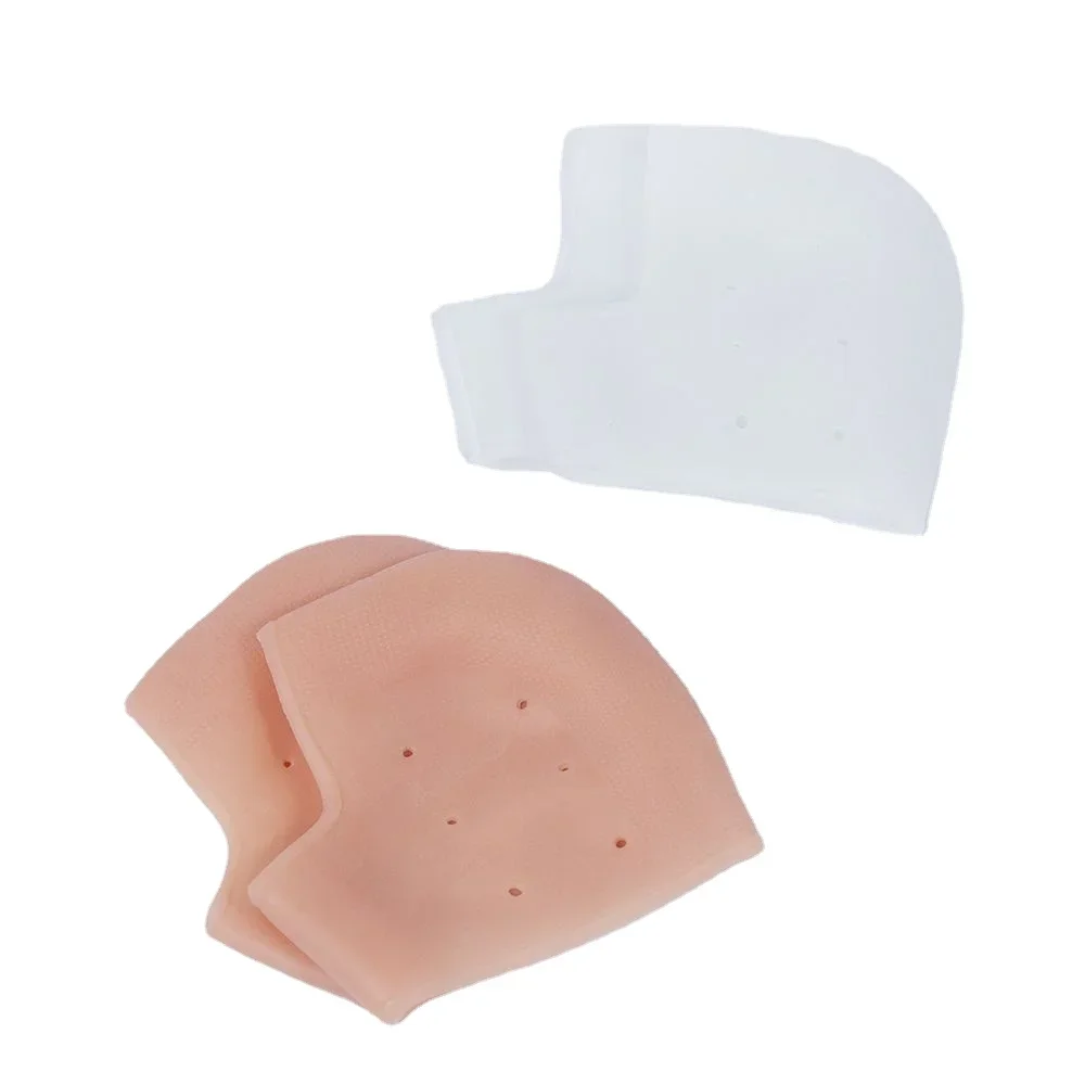 Protectores de talón de silicona para hombre y mujer, plantillas de Gel para fascitis Plantar, almohadillas para zapatos, 2 piezas