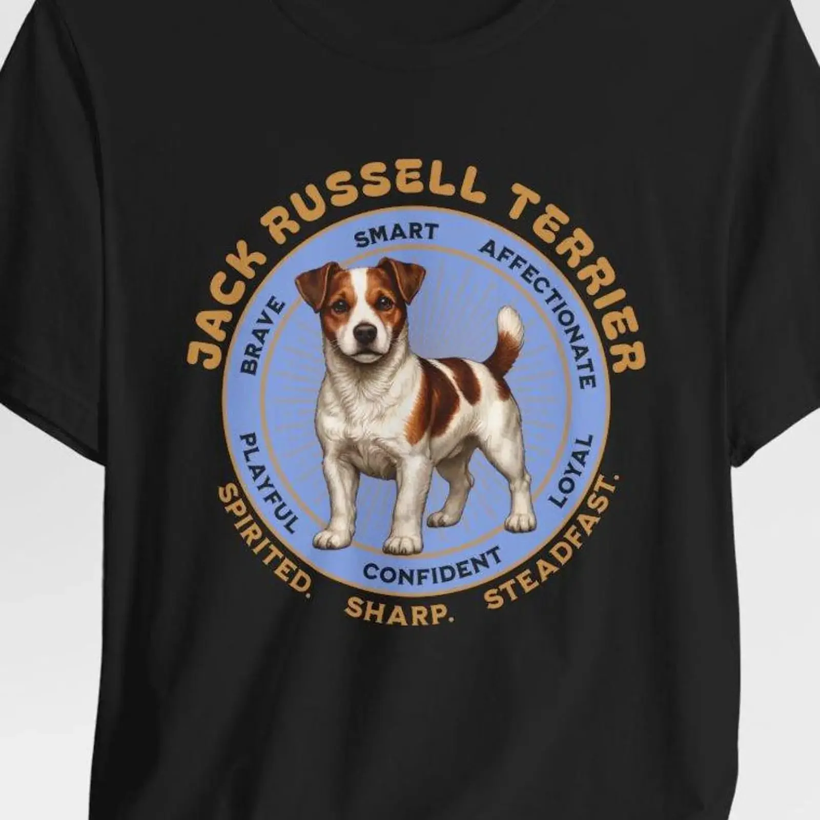 Jack Russell Terrier T Shirt Dog Lover Spirited Sharp Steadfast vintage Washed Casual Soft Stylish Breathable graphic