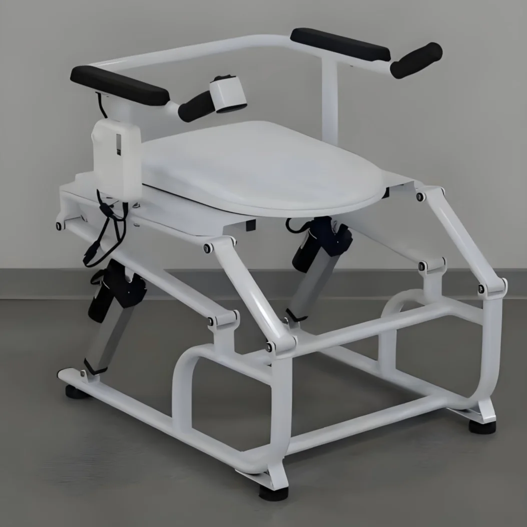 White Heavy  Automatic Electric Lifting Commode Chair for Elderly Care