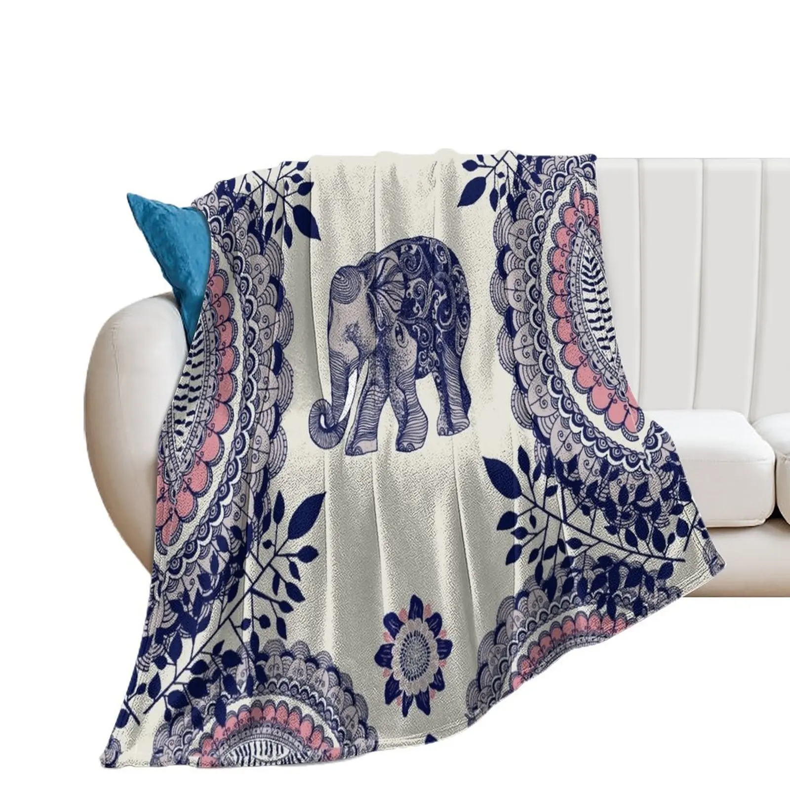 

Pretty Pink Elephant Throw Blanket Baby decorative Beach Blankets