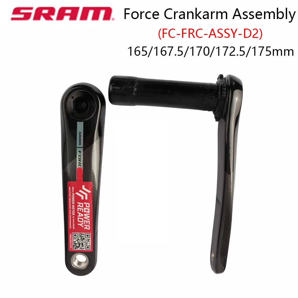 SRAM Force D2 Crankarm Assembly FC-FRC-ASSY-D2 AXS Carbon Fiber Crankarm For Any SRAM AXS Spider Or Integrated Chainring