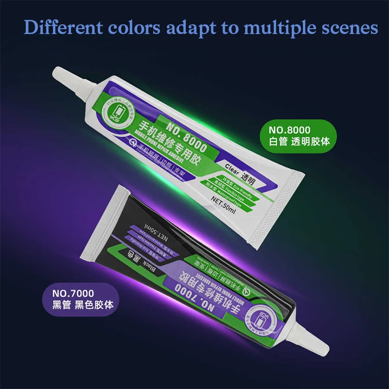 High-Strength Phone Repair Glue Clear & Black Adhesive for LCD Display Frame Bonding Glass/Panel Fixing