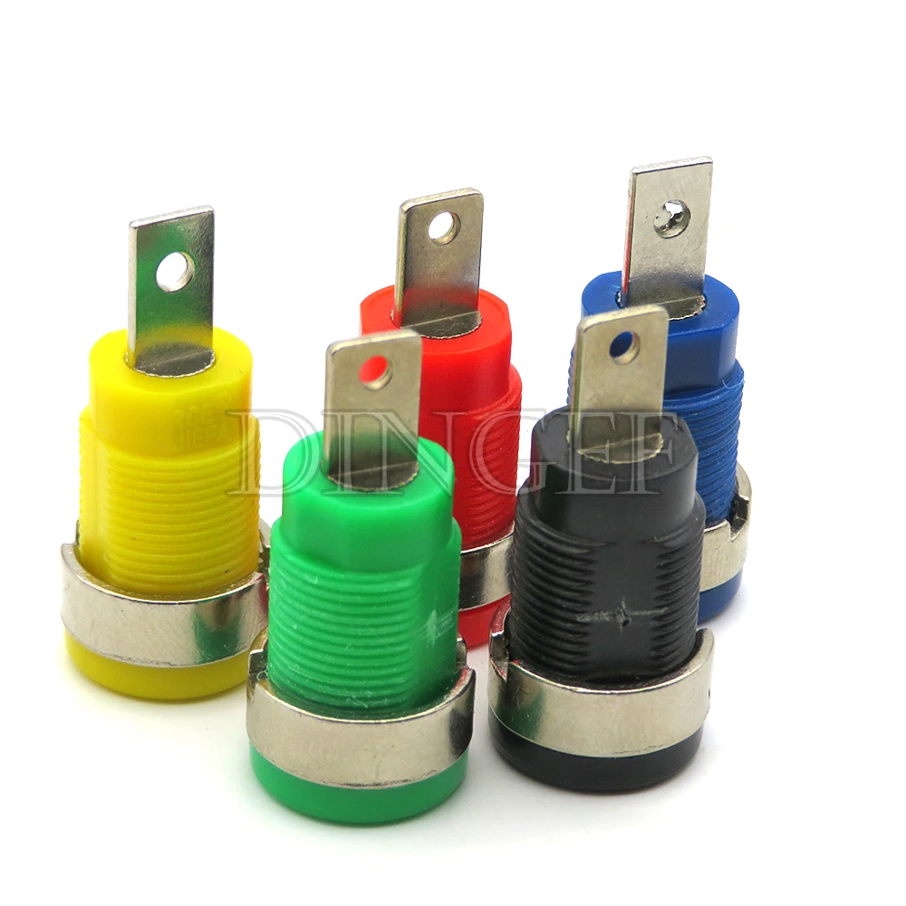 5PCS 4MM Banana Plugs Female Jack Socket Plug Wire Connector Multimeter Socket Banana head Female