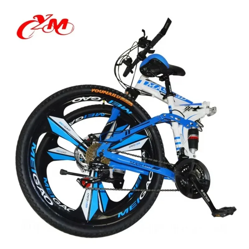 Factory Hot Selling 21 Speed Bicicleta 26 Inch Folding Bicycle Mountain Bike One Wheel Standard Double Disc Bicycle Adult Bikes