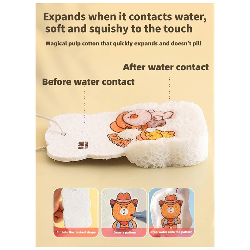 

ABKO-Magic Puffy Paint, волшебная губка для рисования на холсте, набор для рисования текстурой пены, набор для рисования текстуры пушистого попкорна