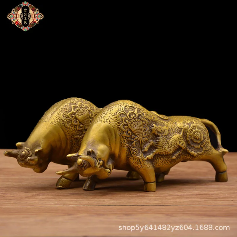 

Brass Zodiac Ox Copperware Wealth Ox Home Decor Gift Ornament