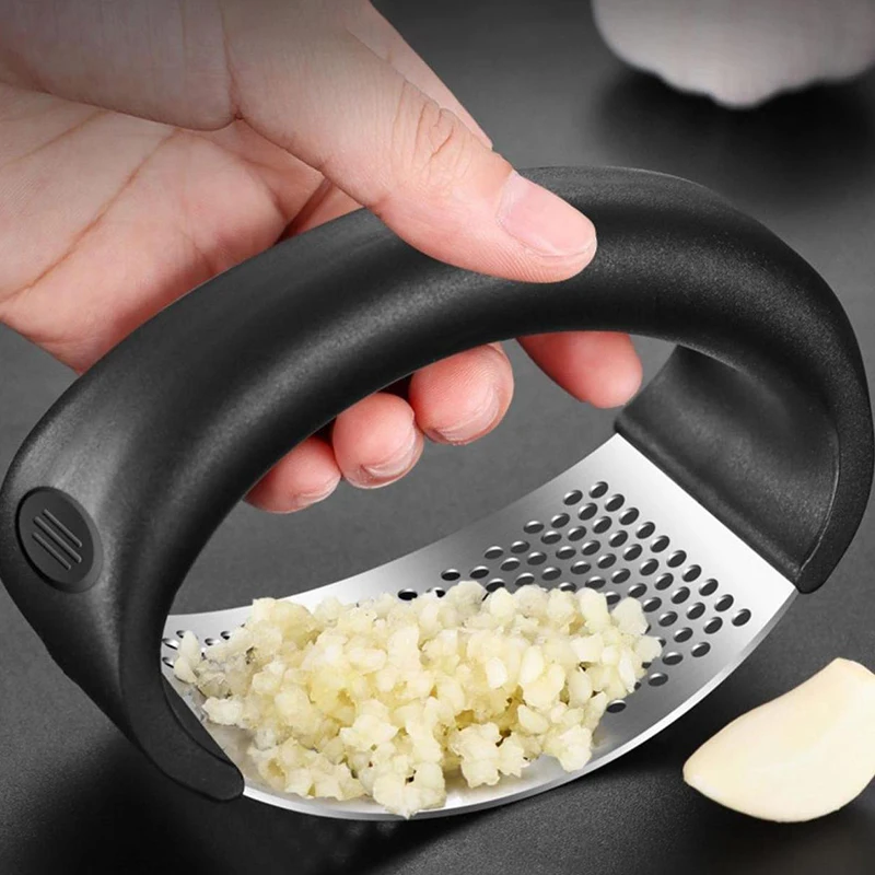 Stainless Steel Garlic Press Squeezer Manual Garlic Ginger Rocker Crusher Garlic Cutting Mince Tools Kitchen Gadgets