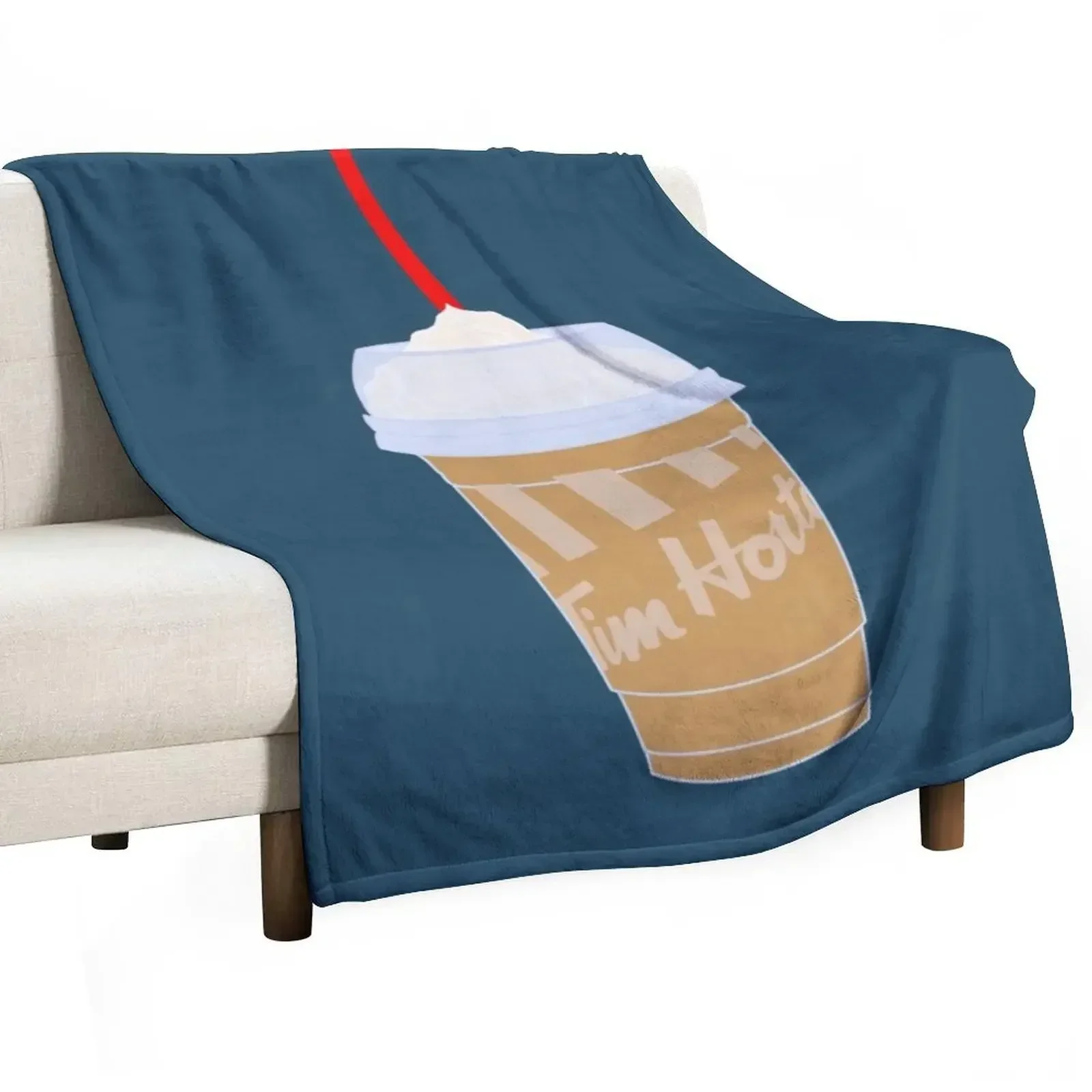 

Timmies Iced Capp. Throw Blanket Personalized Gift Luxury St Hair Single Blankets