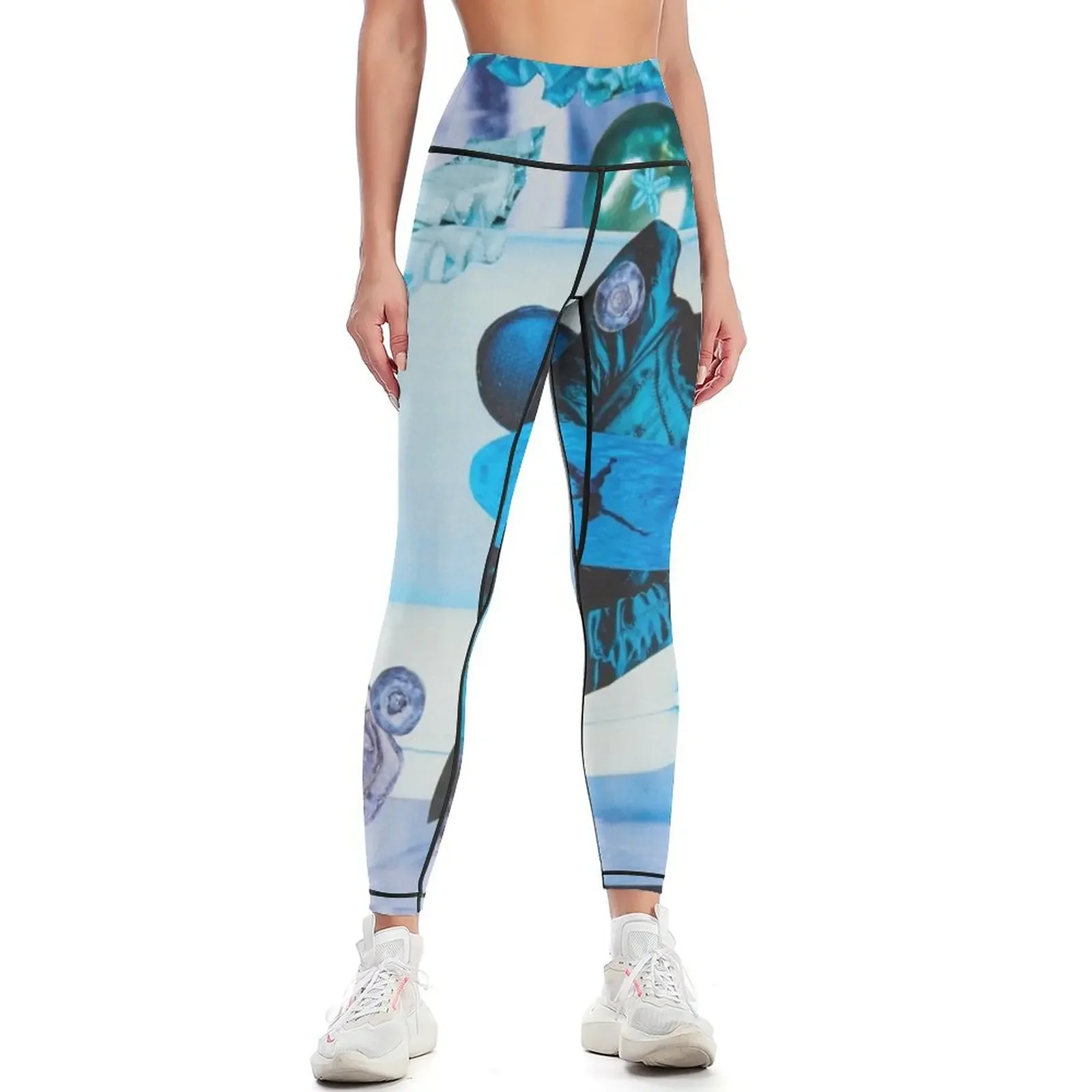 

Floating on Waves Out of the Blue Leggings trousers push up legging sportswear for gym Legging sport Womens Leggings