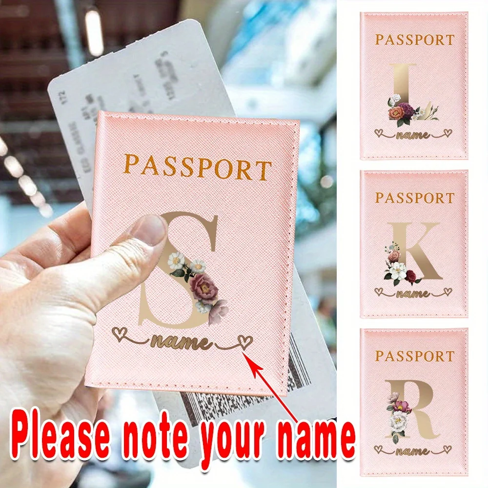 Porta Passaporto e Organizzatore Documenti in Pelle Sintetica Personalizzabile con Nome/Testo - Custodia da Viaggio Sottile di Alta Qualità con Protezione RFID