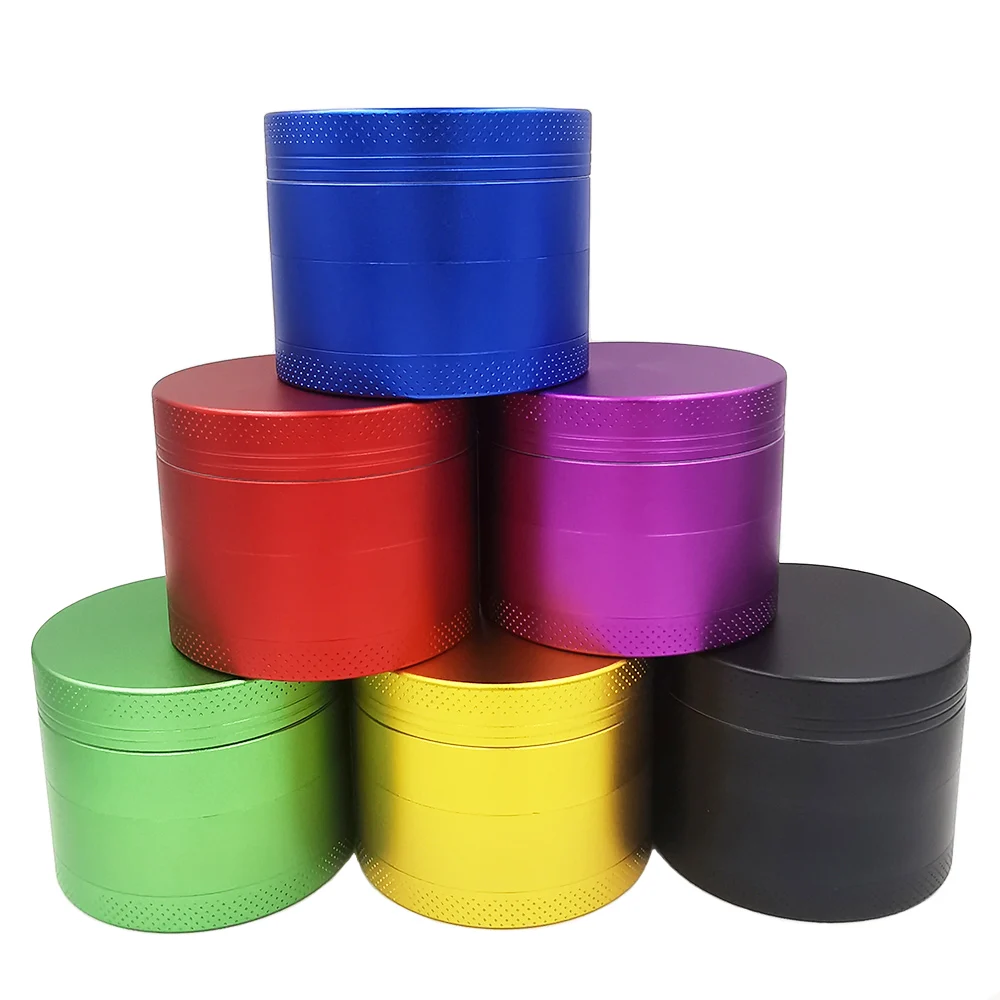 63MM Dry Herb Metal Grinder 4-layer Aluminium Alloy Tobacco Grinder Herbal Spice Miller Crusher Smoke Accessories