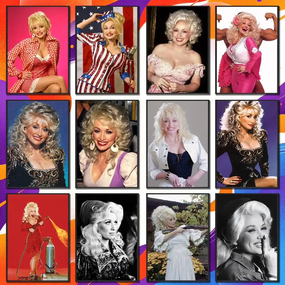 For Dolly Parton Poster Cover Wall Murals Home Custom Self-adhesive Decoration Sticker Playbill Film