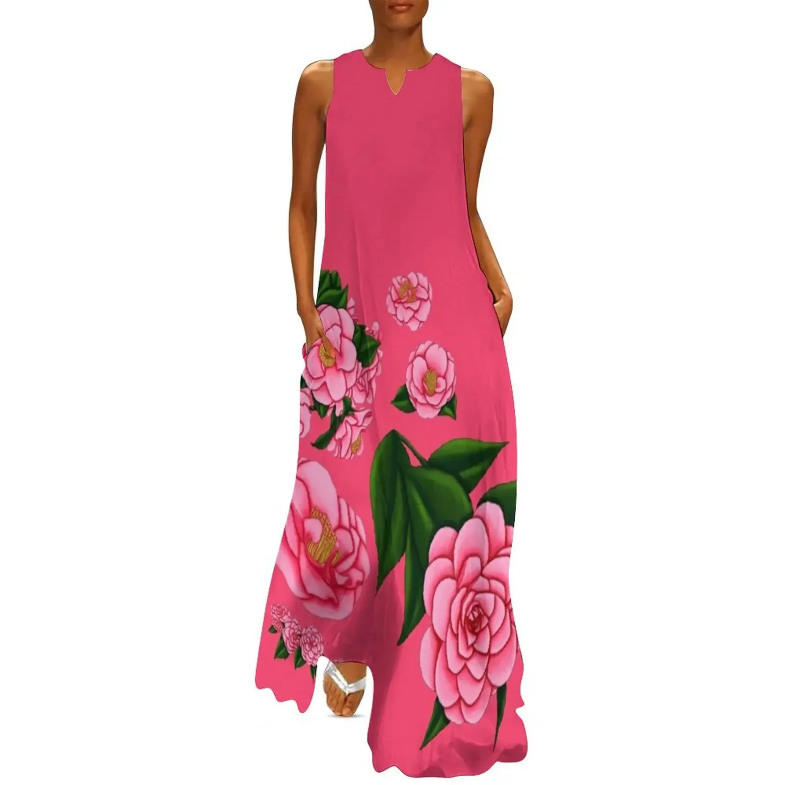 

Camellia Flower Long Dress long dress women summer summer outfits for women 2025 women's clothing trend 2025 Dress