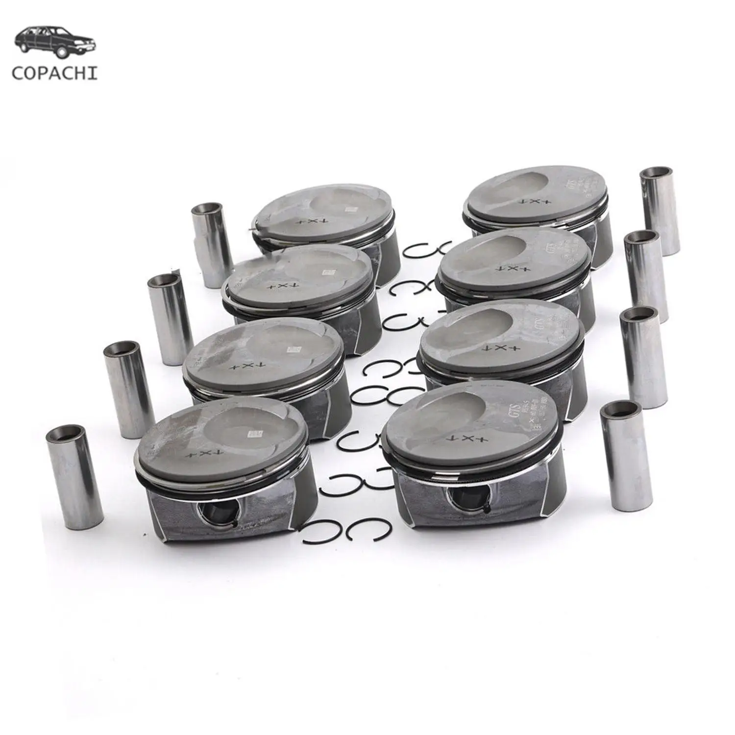 94810304724 94810304824 94810305722 94810 04755 8pcs Car Pistons & Rings Kit for Porsche Cayenne Panamera S GTS 957 970 4.8L V8