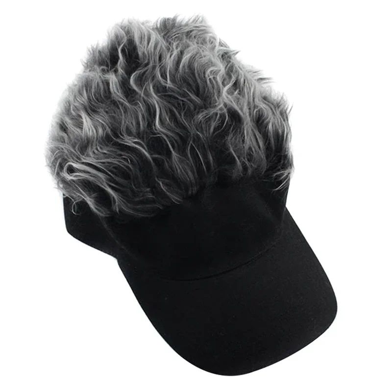 Wig Golf Baseball Cap with Spiked Hairs Baseball Hat with Spiked Wigs Men Women Casual Funny Sunshade Adjustable Sun Visor