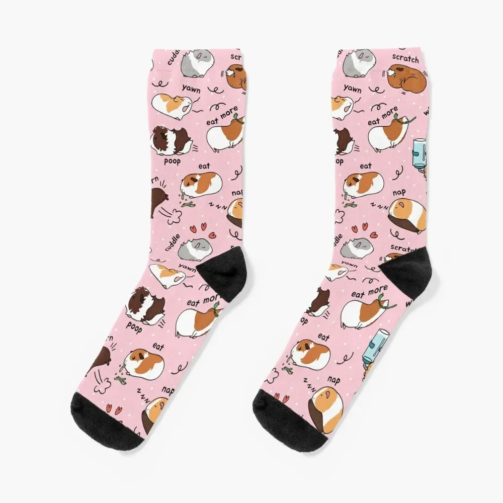 

Guinea Pig Daily To-Do List - Pink Background Socks golf Soccer Crossfit Wholesale Men Socks Women's