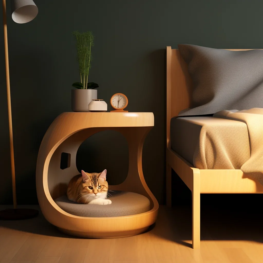 HHHHCat Kennel Winter General Coffee Table Bedside Cabinet Warm Semi-closed Cat House