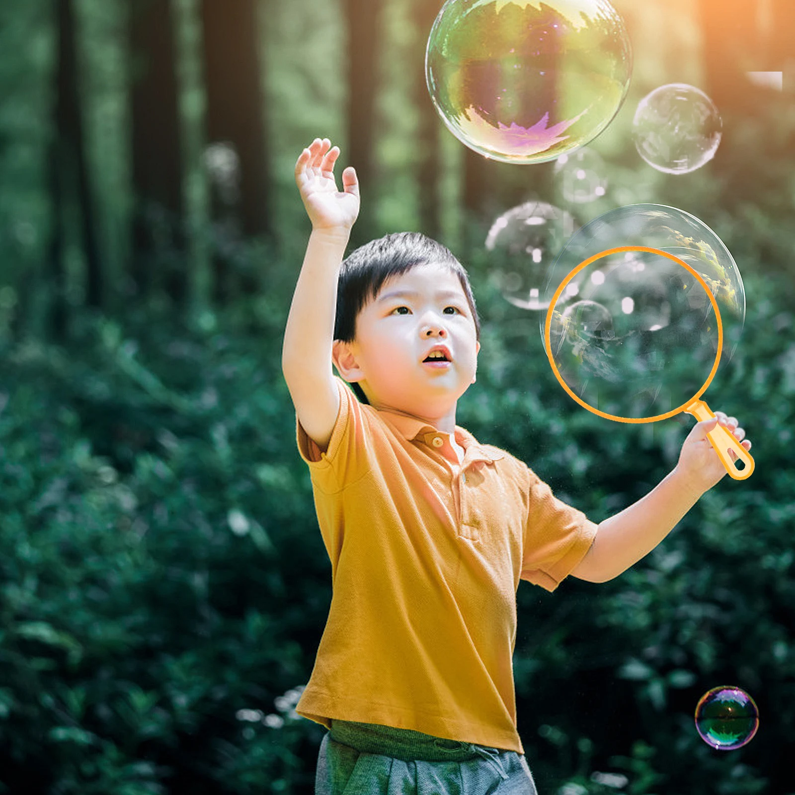 

3pcs Circle Tool Maker Blower Set For Kids Outdoor Play Fun Random Color Giant Bubble Ring Bubbles Making Blowing Bubble