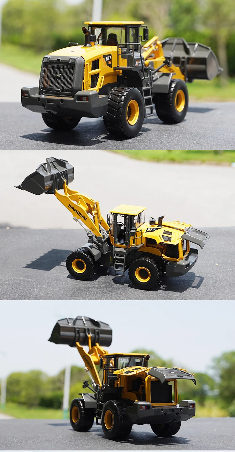1:35 Original Yingxuan Loader YX677HV Alloy Forklift Construction Machinery Vehicle Model