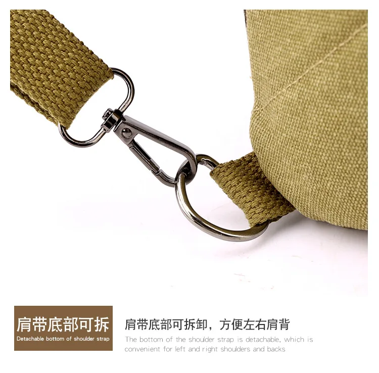 حقيبة مدرسية صغيرة للرجال من القماش مزدوجة الكتف من بابا، متعددة الوظائف، حقيبة صدر واحدة خفيفة الوزن ومقاومة للماء #5