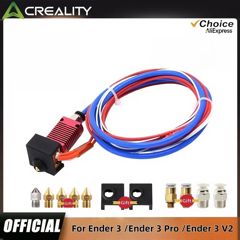 

Creality Upgrade Ender 3 Hotend Metal J-Head, комплект экструдера MK8 Hotend для Ender 3/3 Pro/Ender 3 V2, аксессуары для 3D-принтеров