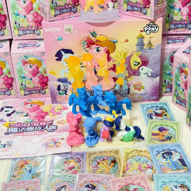 

KAYOU My Little Pony Magic Eraser Series Mini Models Rainbow Party Vol.3 Merry-Go-Round Blind Box Anime Figures Gifts Display