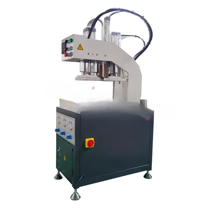 New single-head UPVC/UVPC window welding machine PVC manufacturing plant construction industry, featuring core PLC engine