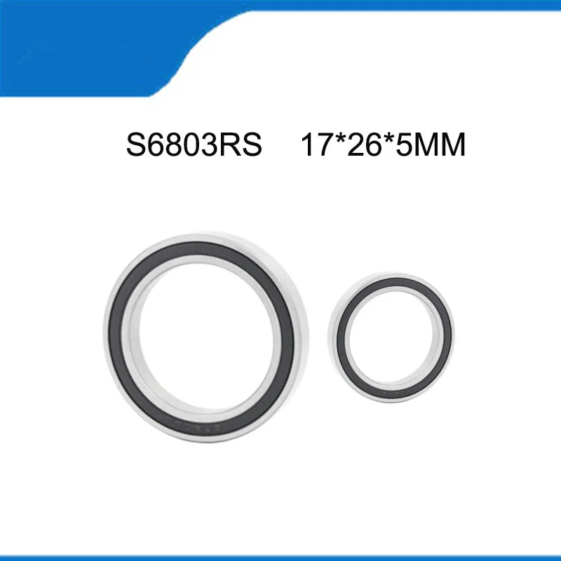 

S6803RS (17*26*5 MM) 10PCS Sell Hot High Quality Corrosion Resist Stainless Sealed Deep Groove Ball Bearing Shaft (ABEC-5)